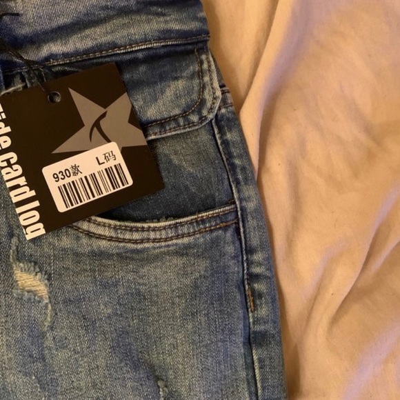 Light Blue Ripped Jeans - Picture 2 of 3